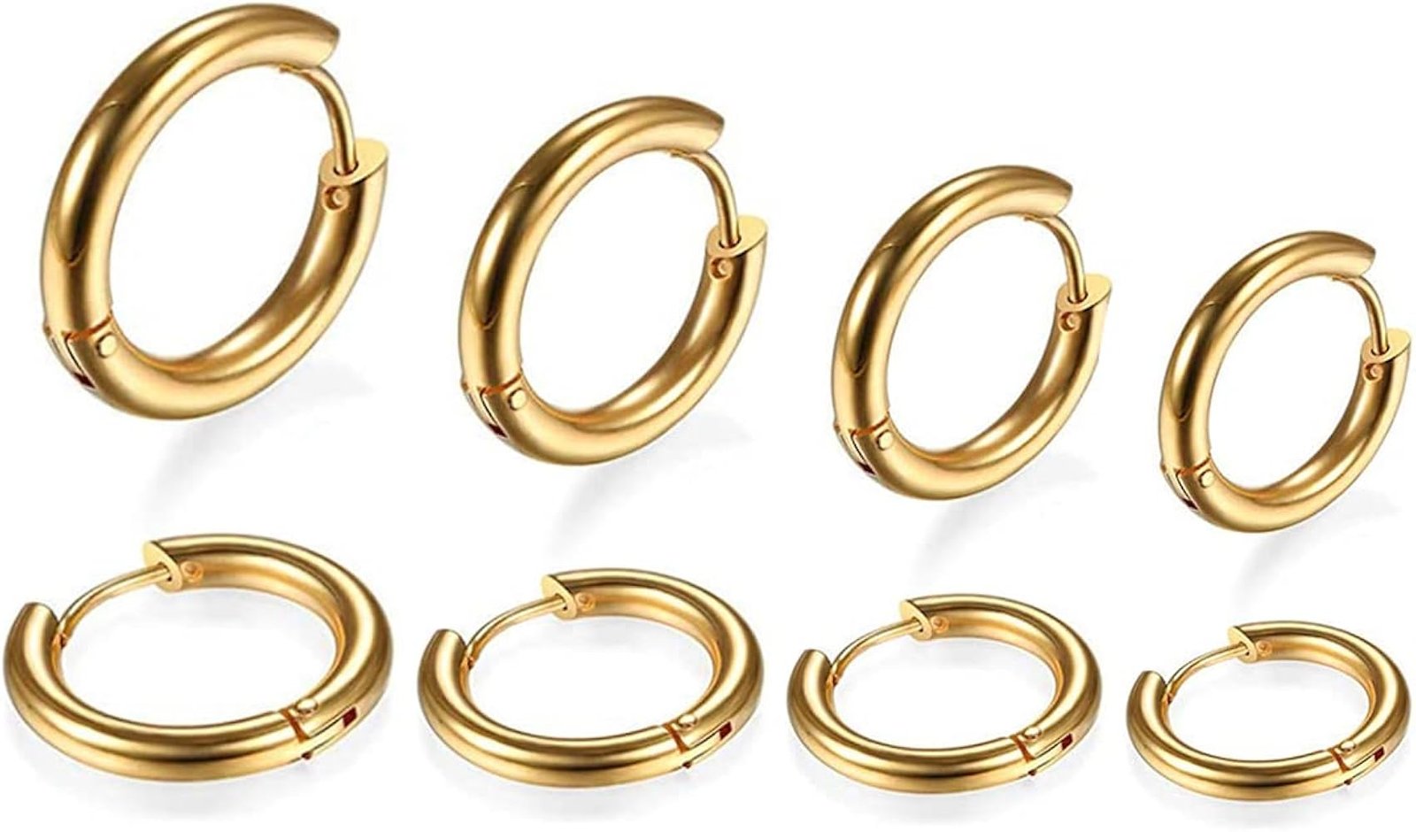 Boucles D'oreilles Acier Inoxydable Doré