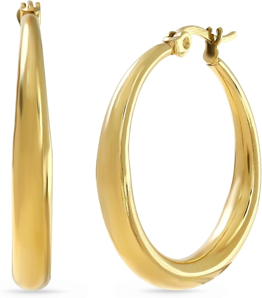 Boucles D'oreilles Acier Inoxydable Doré