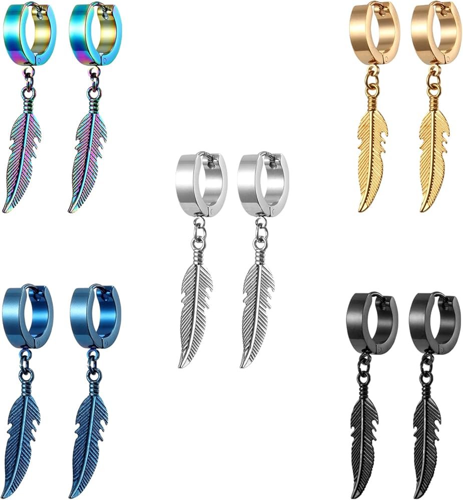 Boucles D'oreilles Pendantes Acier Inoxydable