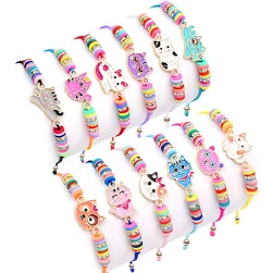 Bracelets Tressés Pour Filles, 12 Pièces, 5 Bagues ...