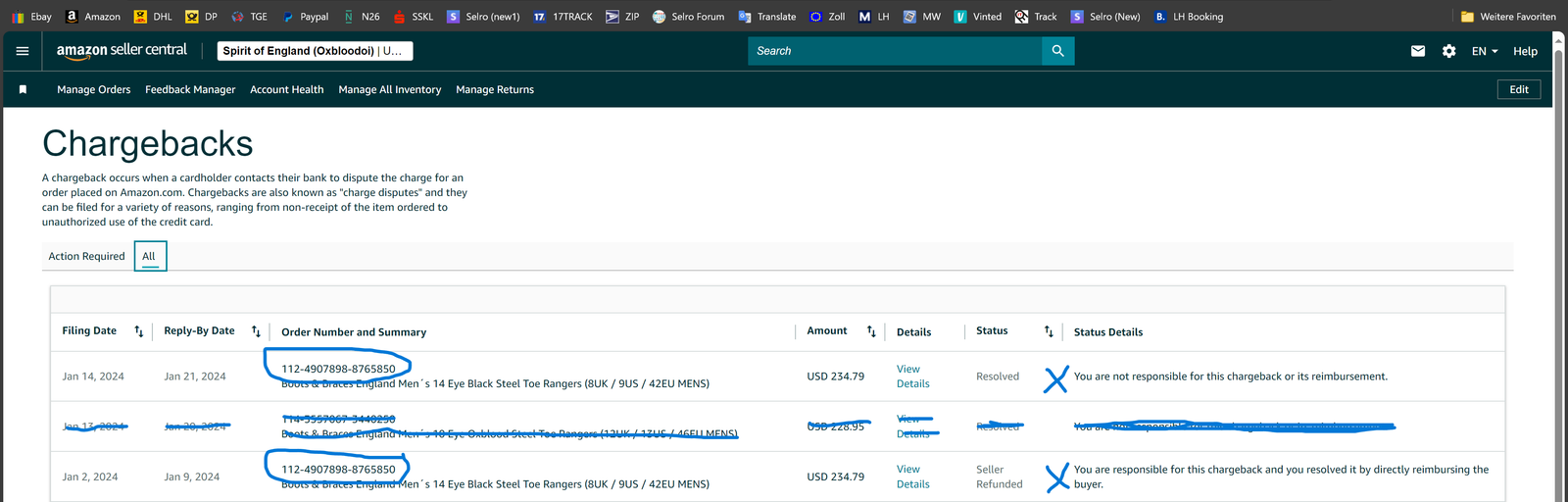 Chargeback - Unable to provide any defense.