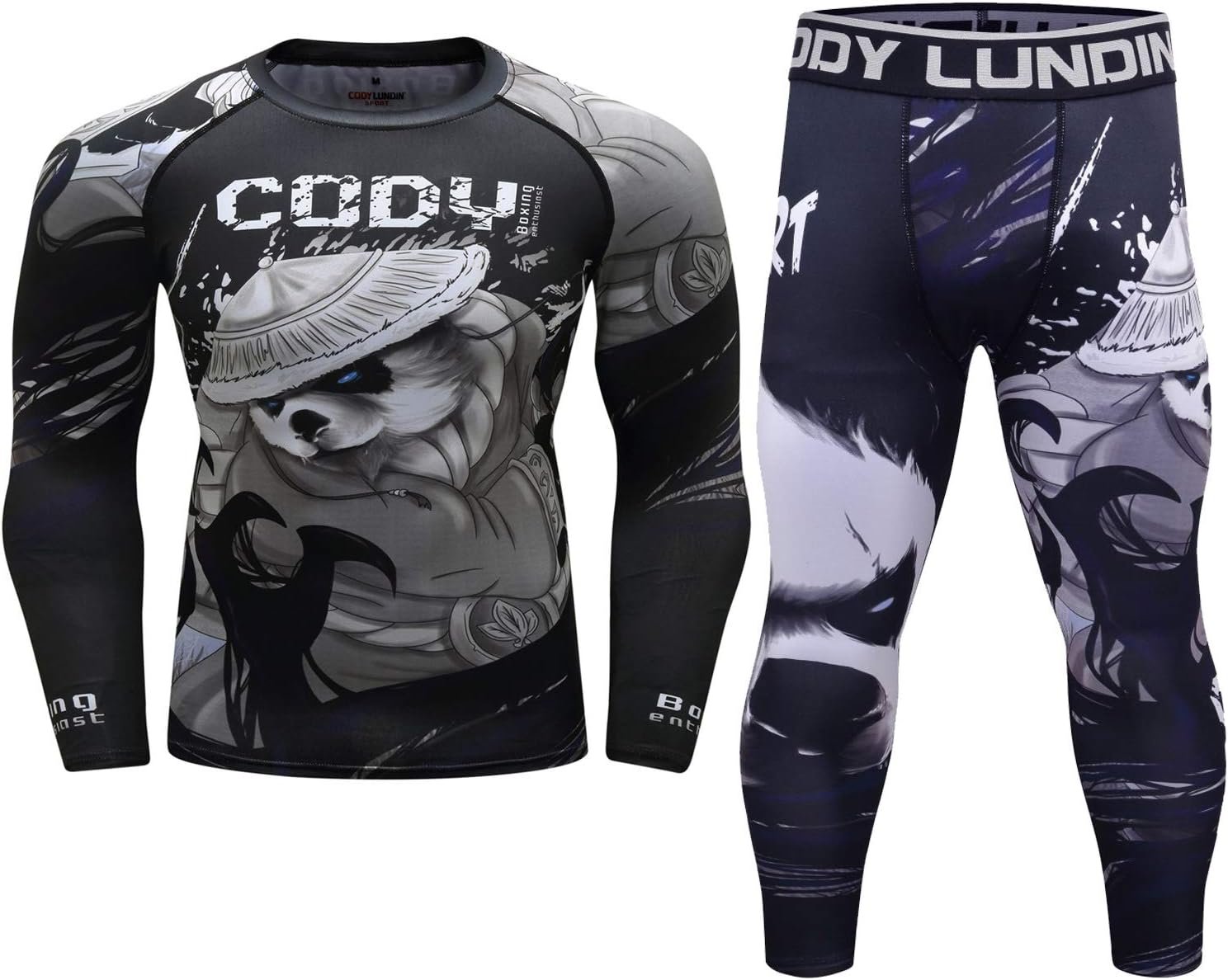 Cody Lundin Men's compression clothing set with long sleeve top ...