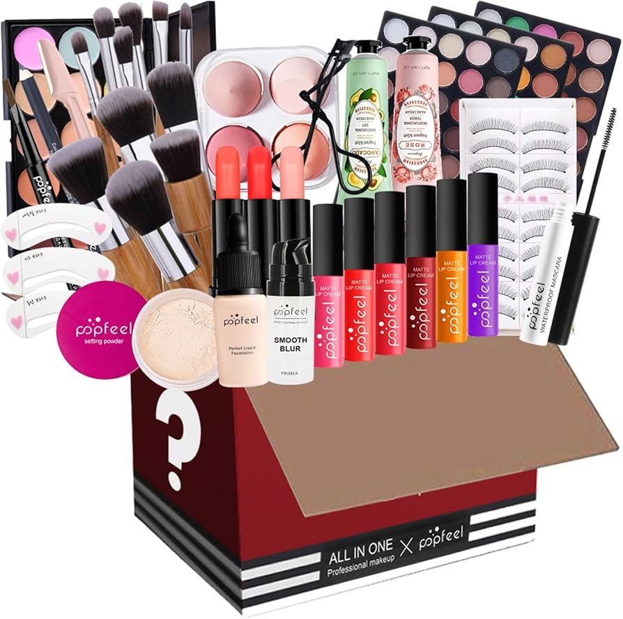 Kit Maquillage Tout-En-Un, Complet Makeup Set avec 40 Couleurs Palette de Fards - Paupieres Mascara