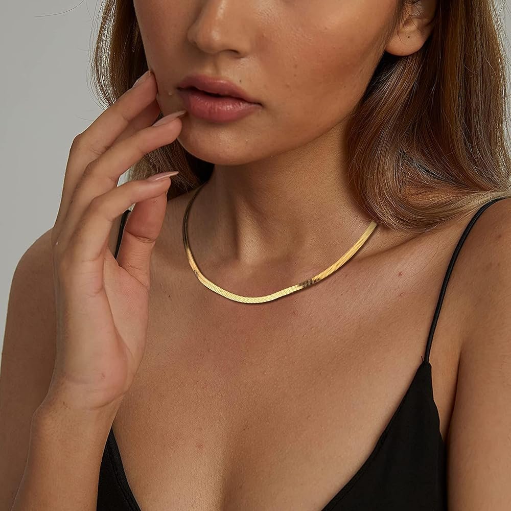 Collier Fin Femme Doré