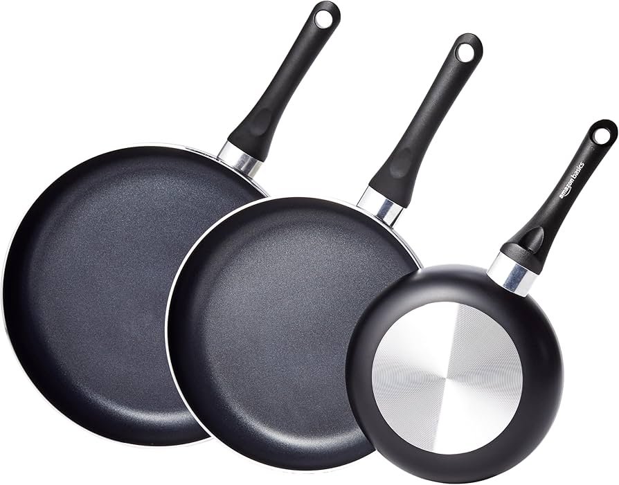 Cookware Set Saucepan and Frying Pan Set Non-Stick Iron 3 Piece ...