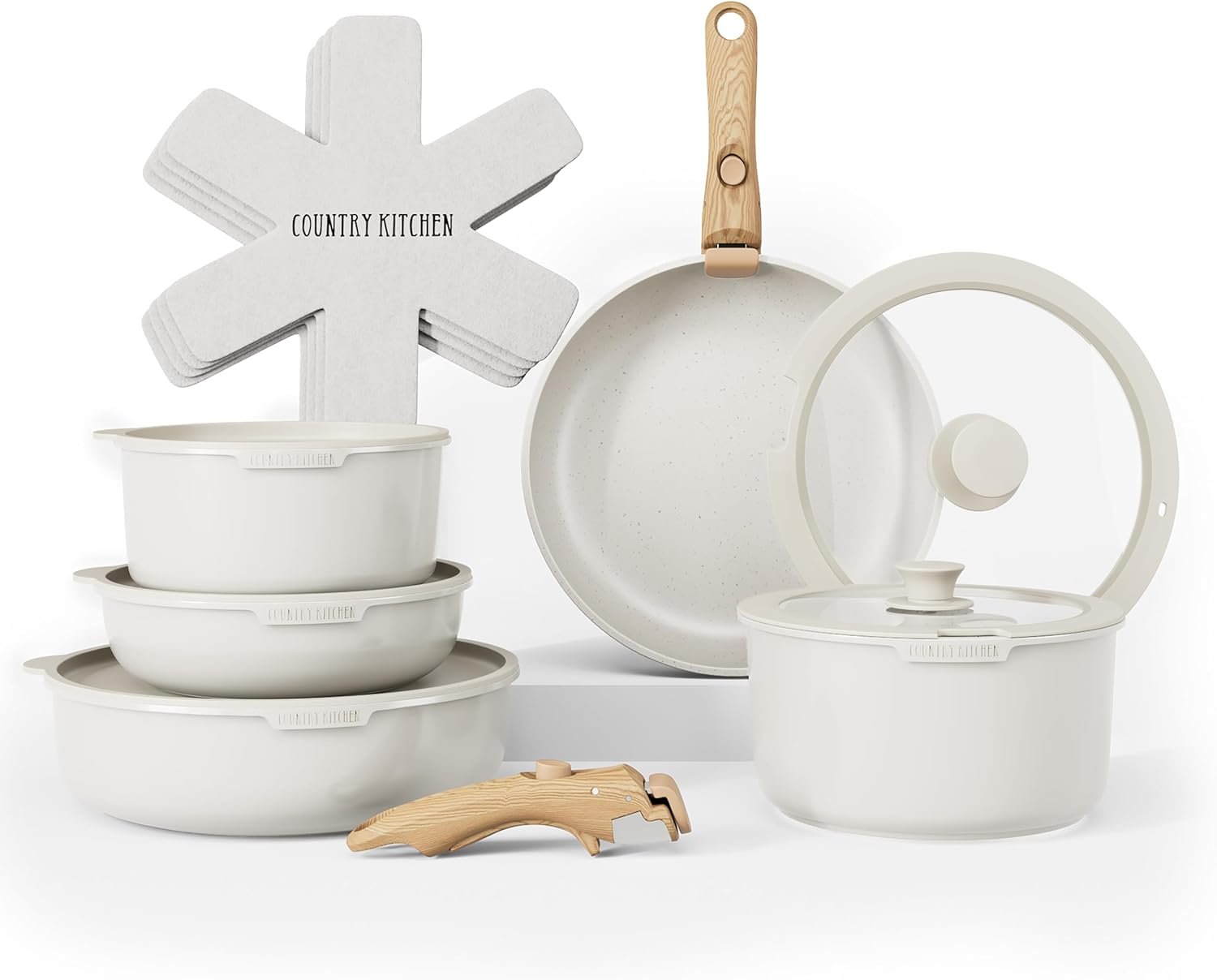 Country Kitchen 16 Piece Pots and Pans Set