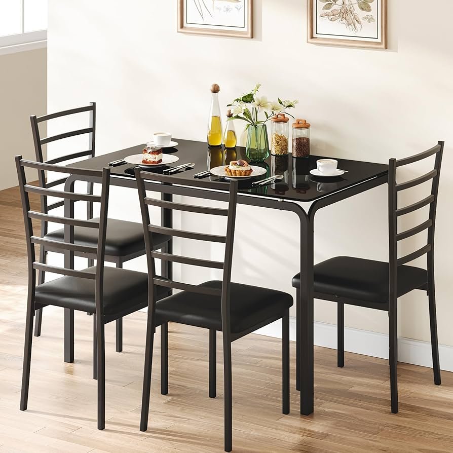 Dining Table And Chairs Set 4,kitchen Table And Chairs For 4,Office ...