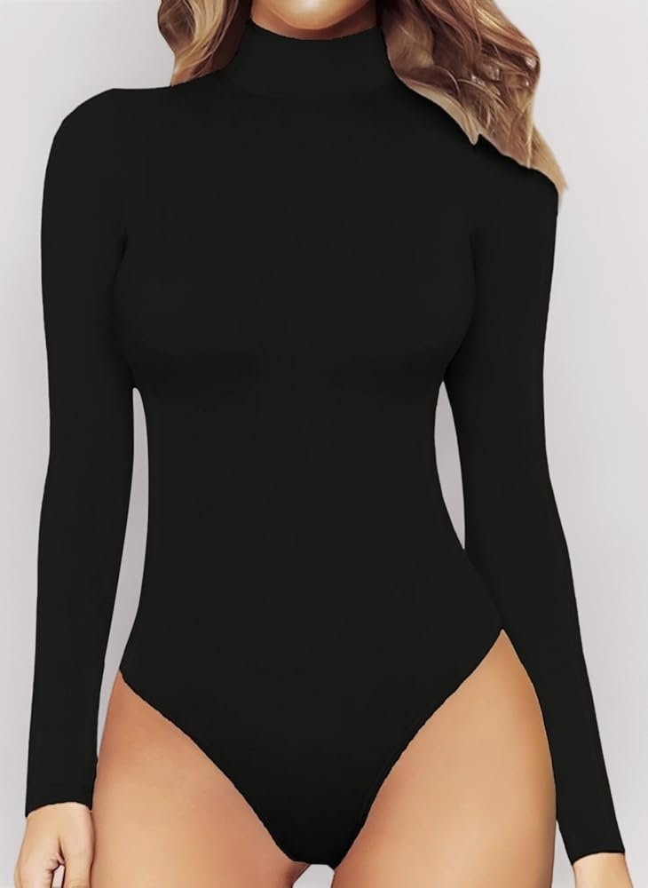 Femme Body Manches Lougues Bodysuits Élastiques Hauts de ...