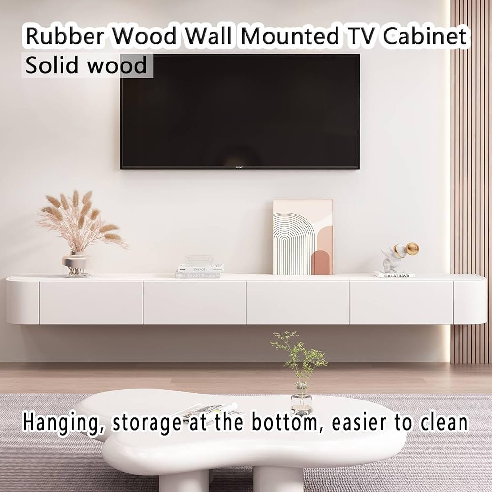 Floating TV Stand with Several Lockers, Modern Design TV Cabinet ...
