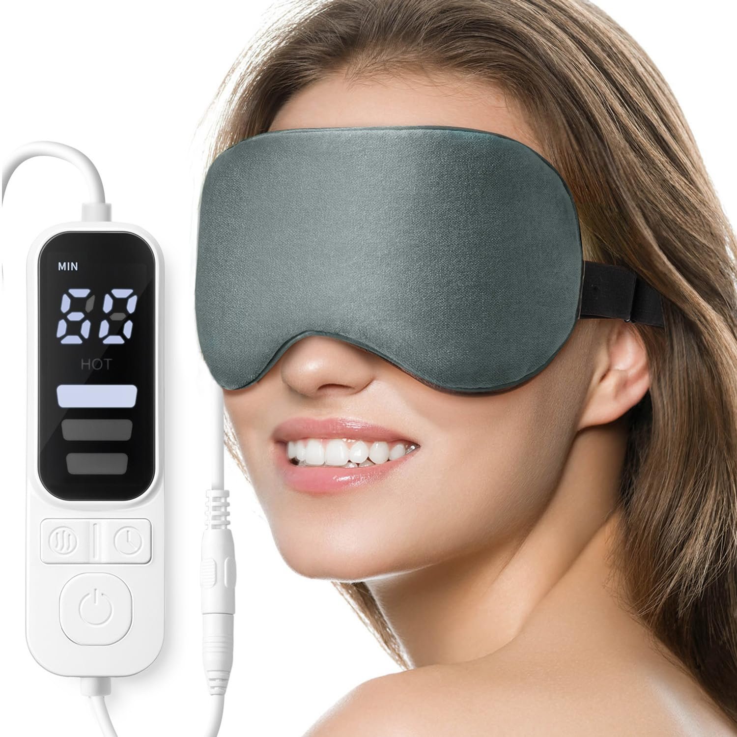 GANAZONO 1 Piece USB Heated Eye Mask Sleep Mask ...