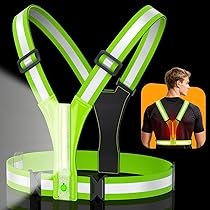 Glangeh Super Bright Reflective Running Vest 360° Visible ...