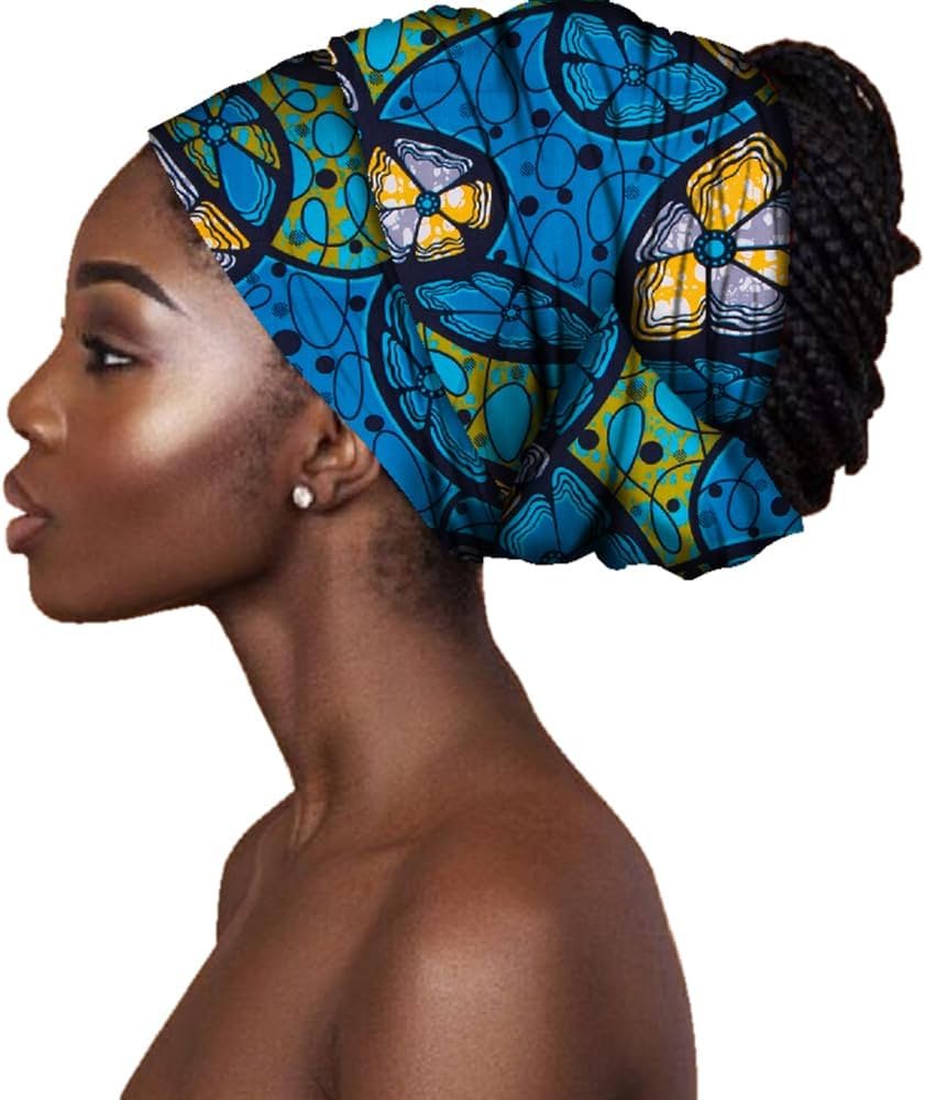 Lot de 5 Turbans Africains Femme - Bonnet Pre-Noue