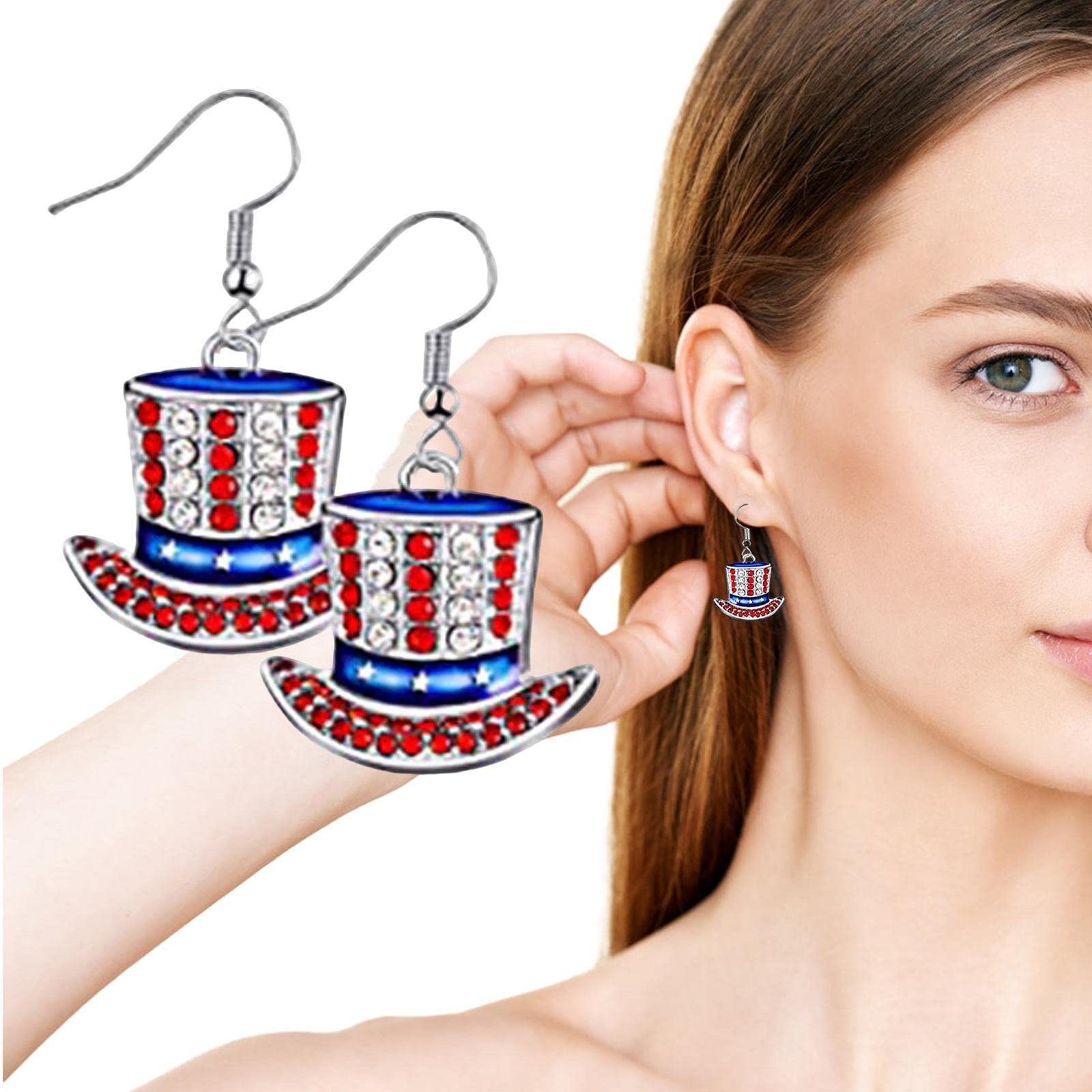 HOMRAA Boucles d'oreilles patriotiques