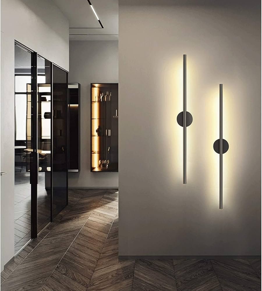 Indoor Wall Sconces Modern and Simple LED Disc Long Strip ...