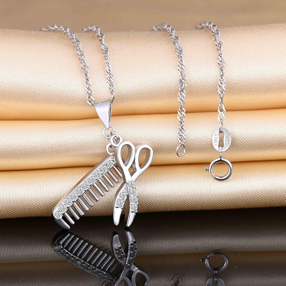 INFINIONLY Colliers Pendentifs Ciseaux en Acier Inoxydable pour ...