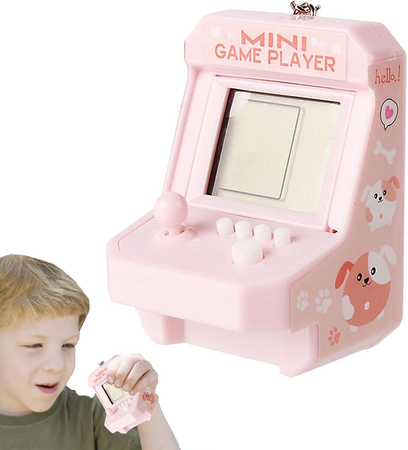 Mini Borne d'Arcade Portable Jouet Enfant Rose