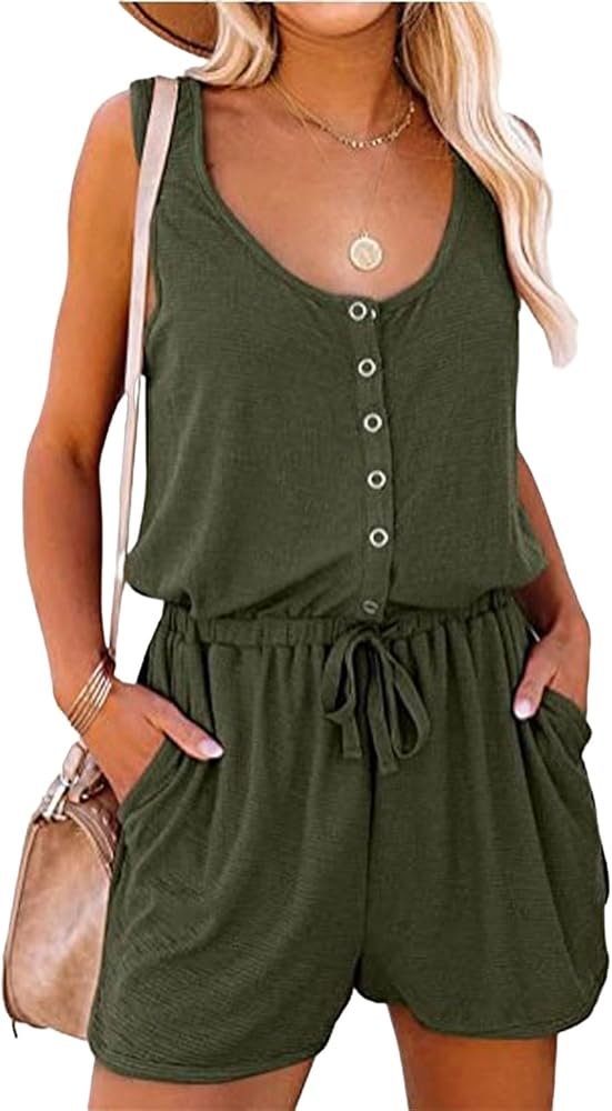 Jumpsuits Women Sleeveless Rompers Overall Playsuit Evening ...
