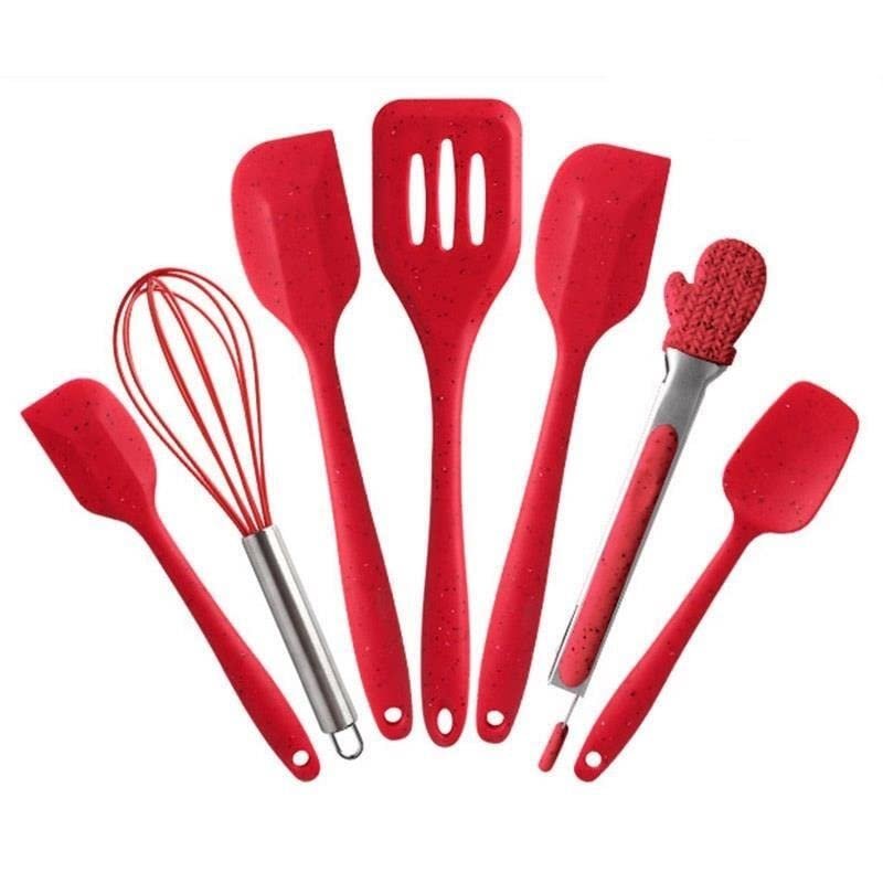 Kitchen Utensils Silicone Kitchen Utensils 7 Pieces ...
