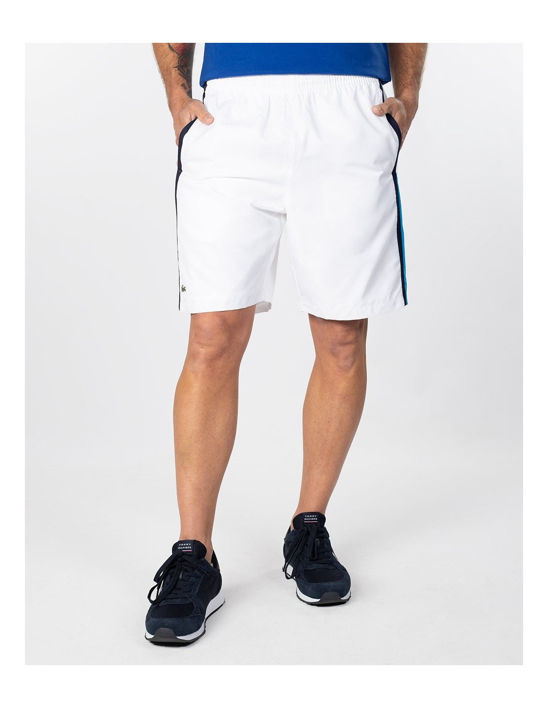 Lacoste Shorts Bermudas gh314t IGR Marine/Blossom-Blanc 2 ...