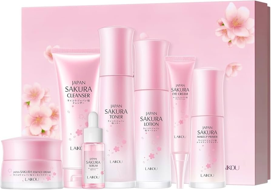 LAIKOU Set Protection Solaire, Sakura Ensemble de Soins de la ...