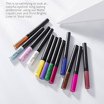 Liquid Eyeliner, Pen Coloré Waterproof, Set of 12 Fluorescent ...