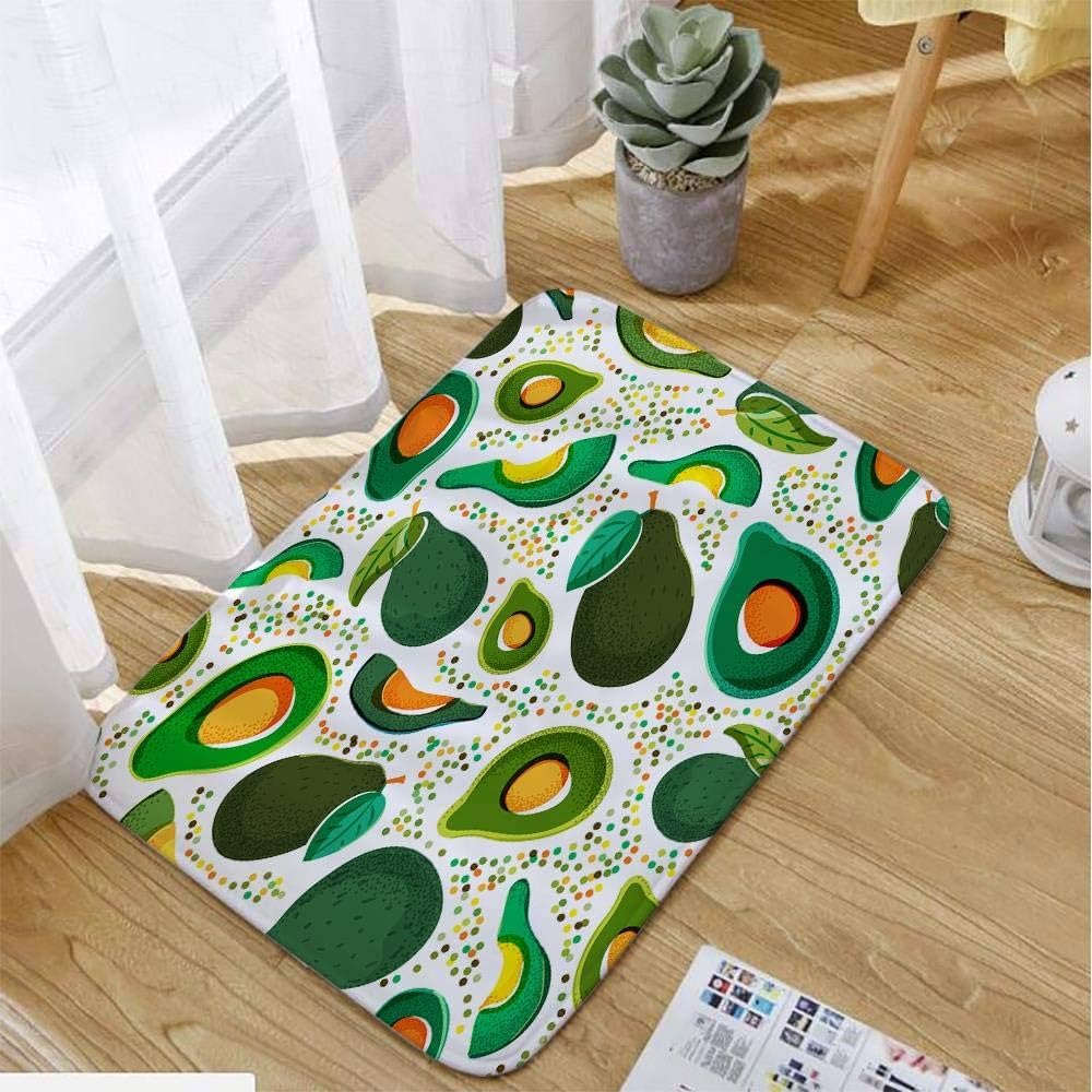 LLAAIT Avocado Bathroom Curtain Mat Set Waterproof Polyester ...