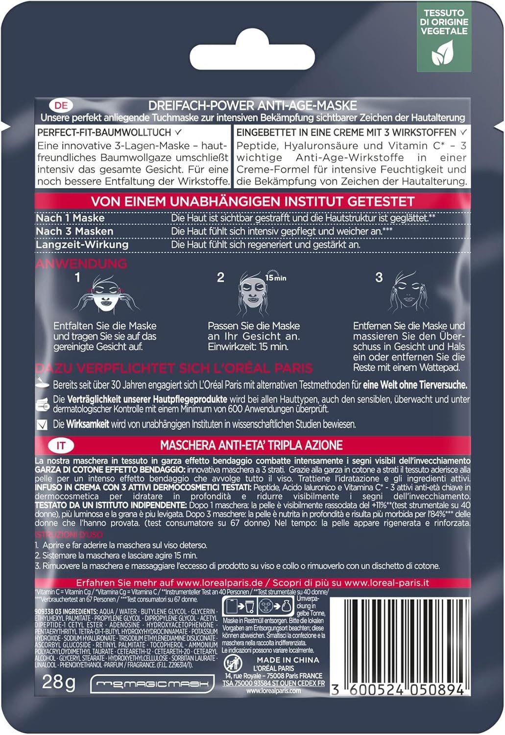 LOreal Masques Faciaux Noir Eau de Parfum