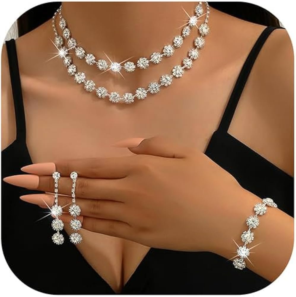 Magnifique Ensemble Collier Bracelet Et Boucles Doreilles - Bijoux ...