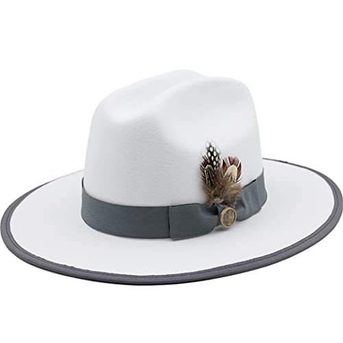 Men's Hats & Caps Winter Autumn Elegant Wool Fedora ...