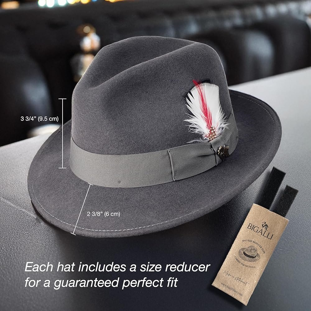 Men's Hats & Caps Winter Autumn Elegant Wool Fedora ...