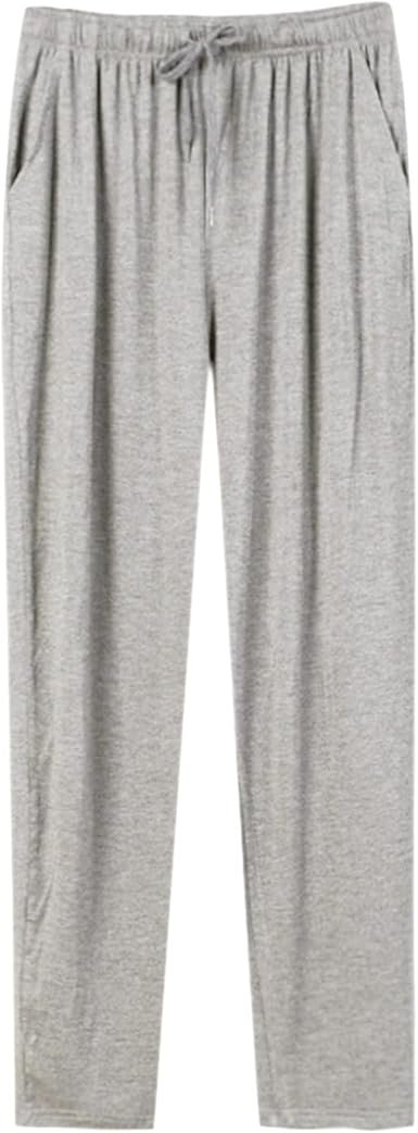 Men's Pyjama Pants Comfortable Elastic Waist Sleepwear Pockets ...