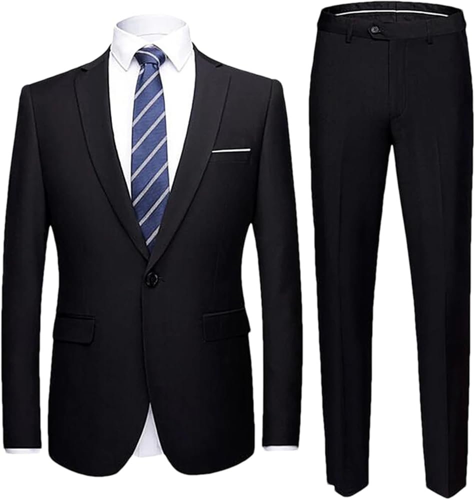 Mens Wedding Blazer Suit 3 Piece Set Elegant Full Jacket Vest ...
