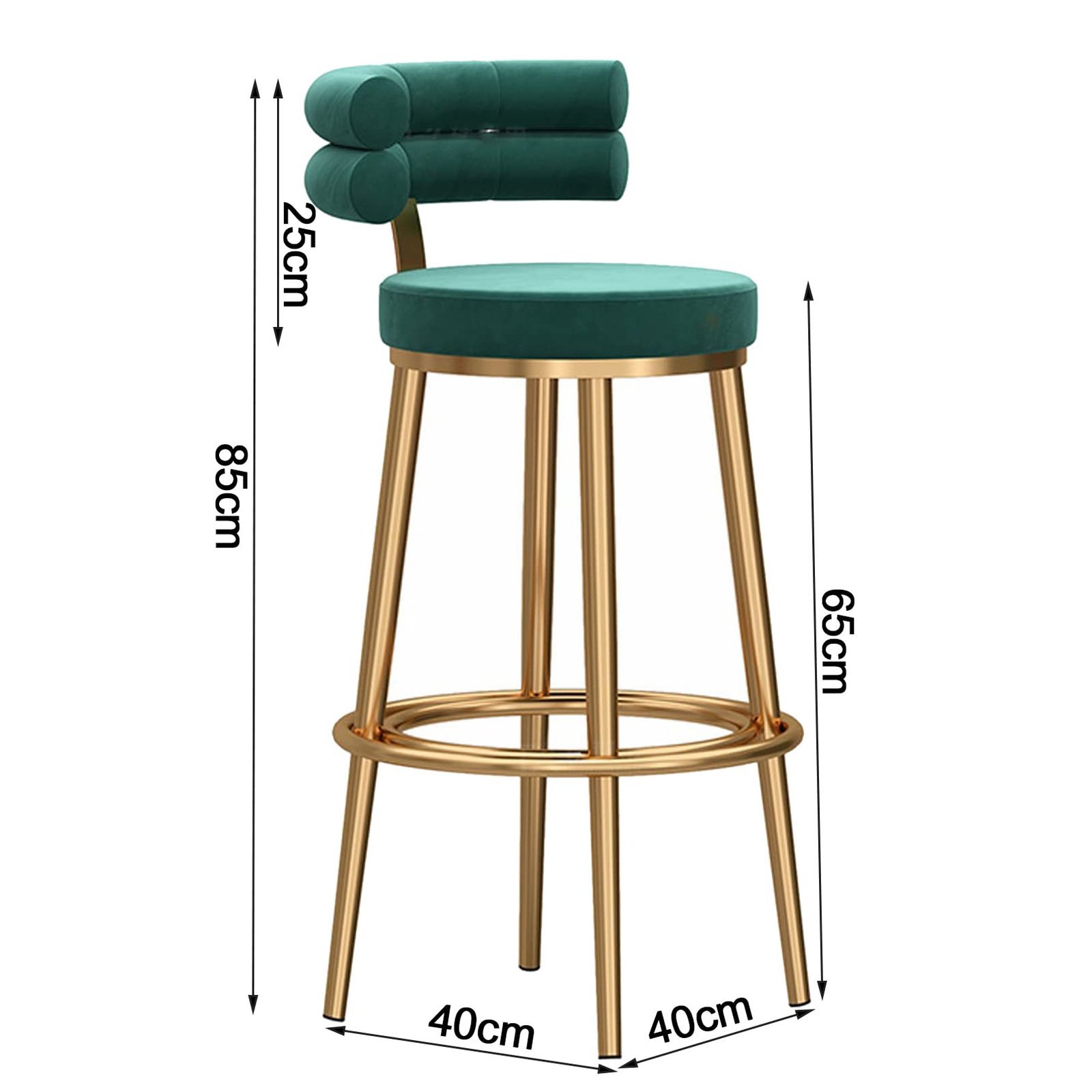 Modern Bar Stools, Counter Height Chairs with Gold Back ...