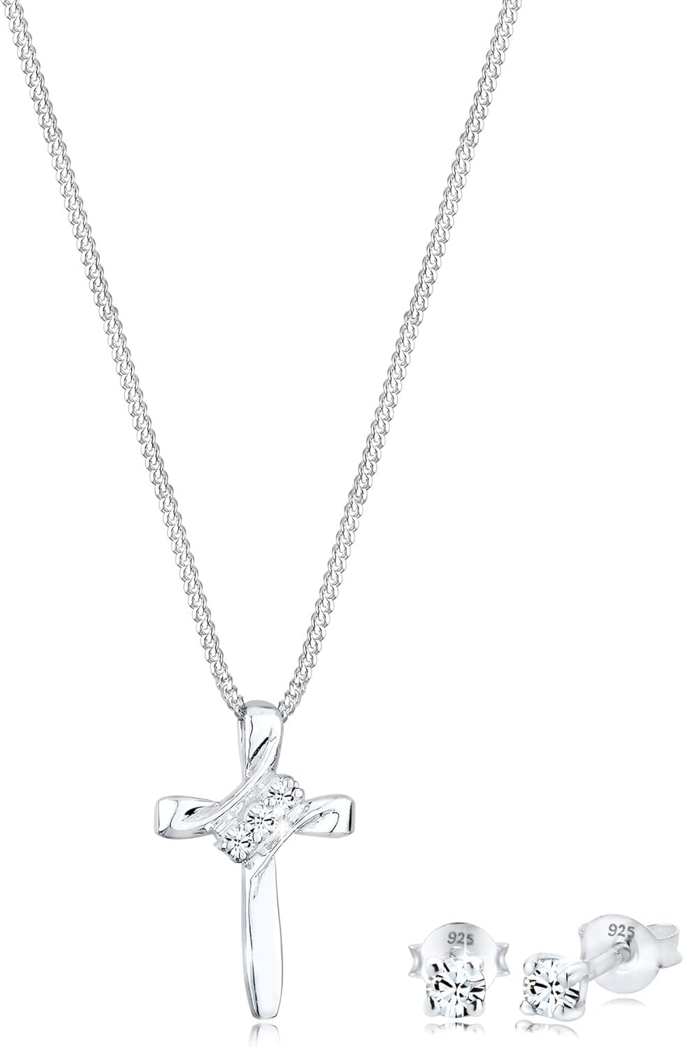 Moderne Pendentifs Croix Blanc - Swarovski