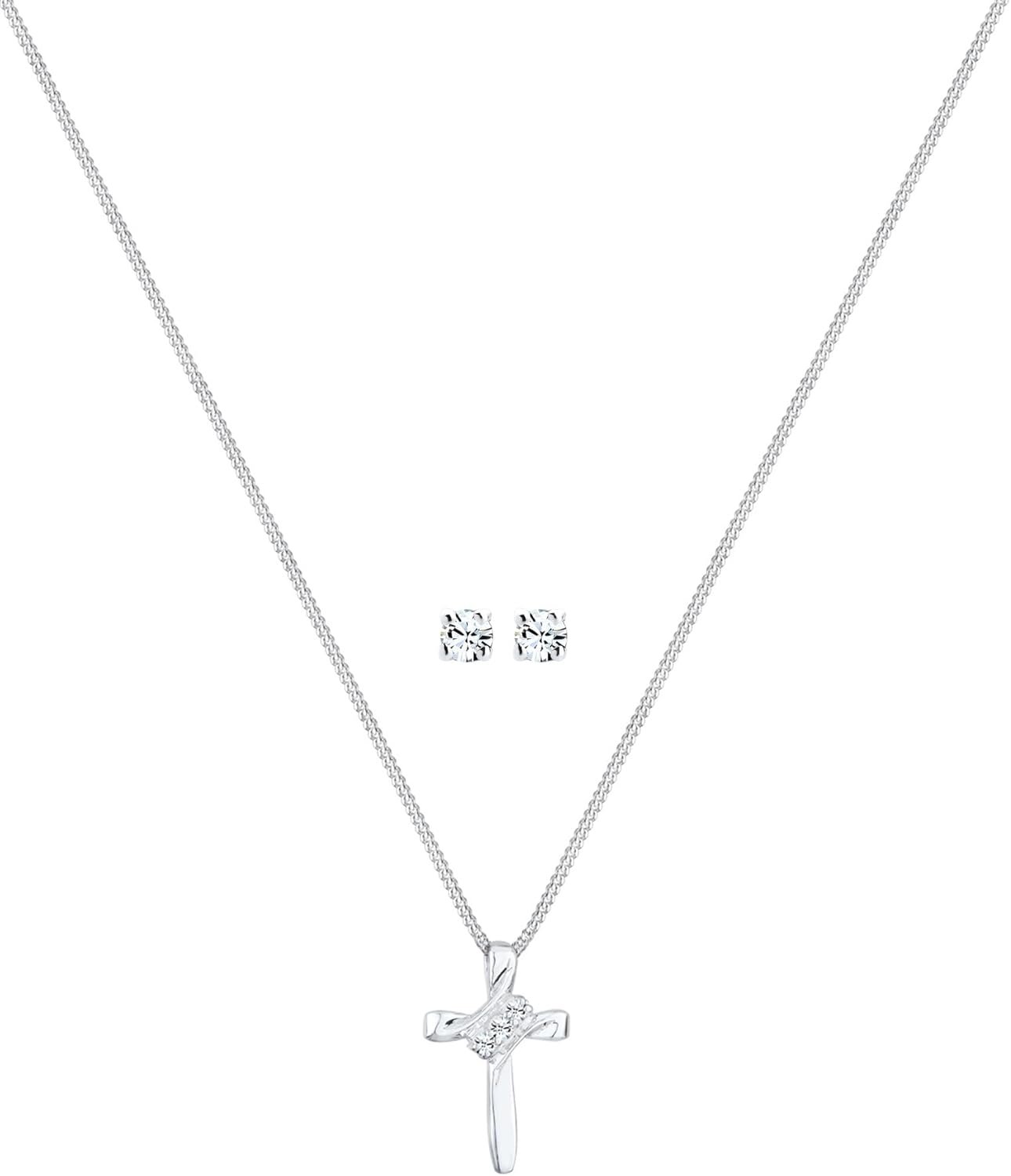 Moderne Pendentifs Croix Blanc - Swarovski