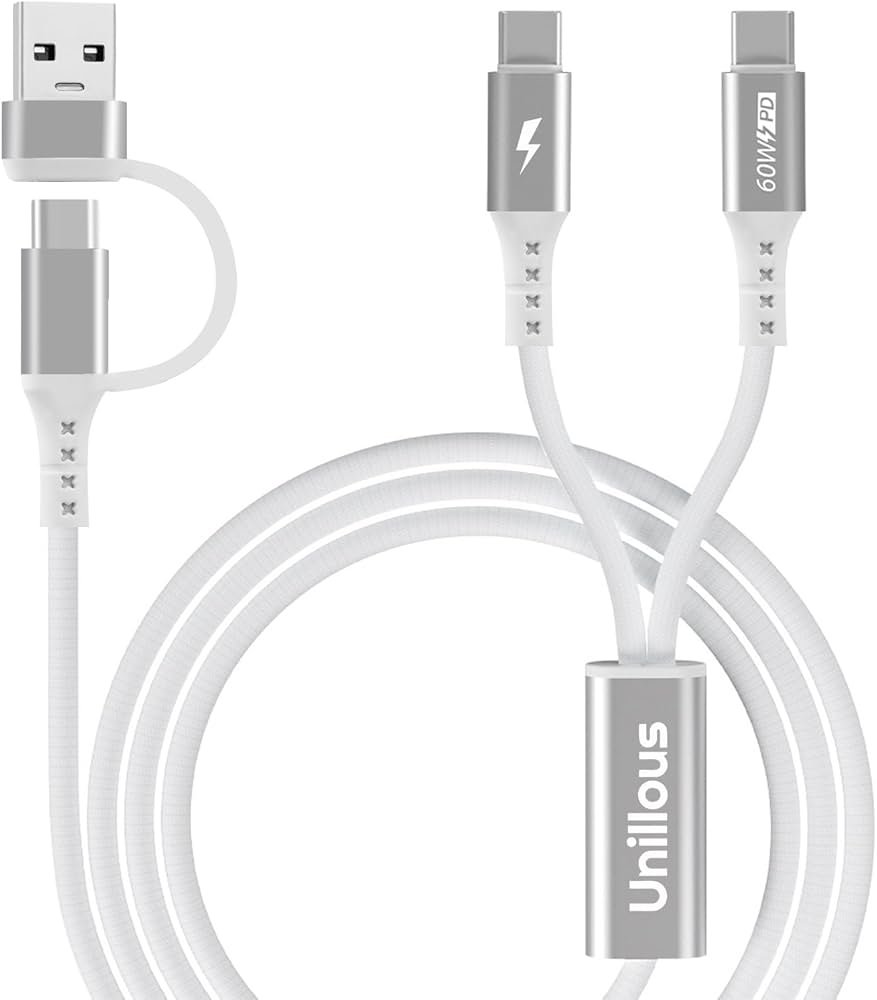 Multi Câble USB C, [1.2M] 4-en-1 Universel Câble Chargeur USB C ...
