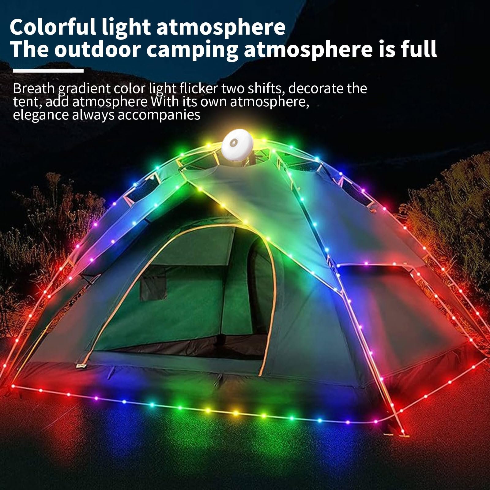 Outdoor Waterproof LED String Lights, Portable Stowable Strip Light ...