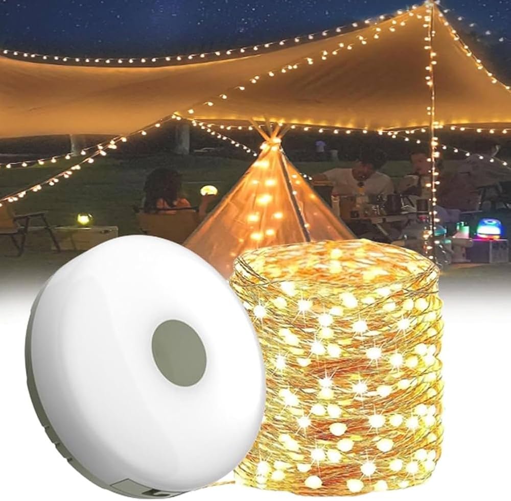 Outdoor Waterproof Portable Stowable String Light,Camping String ...