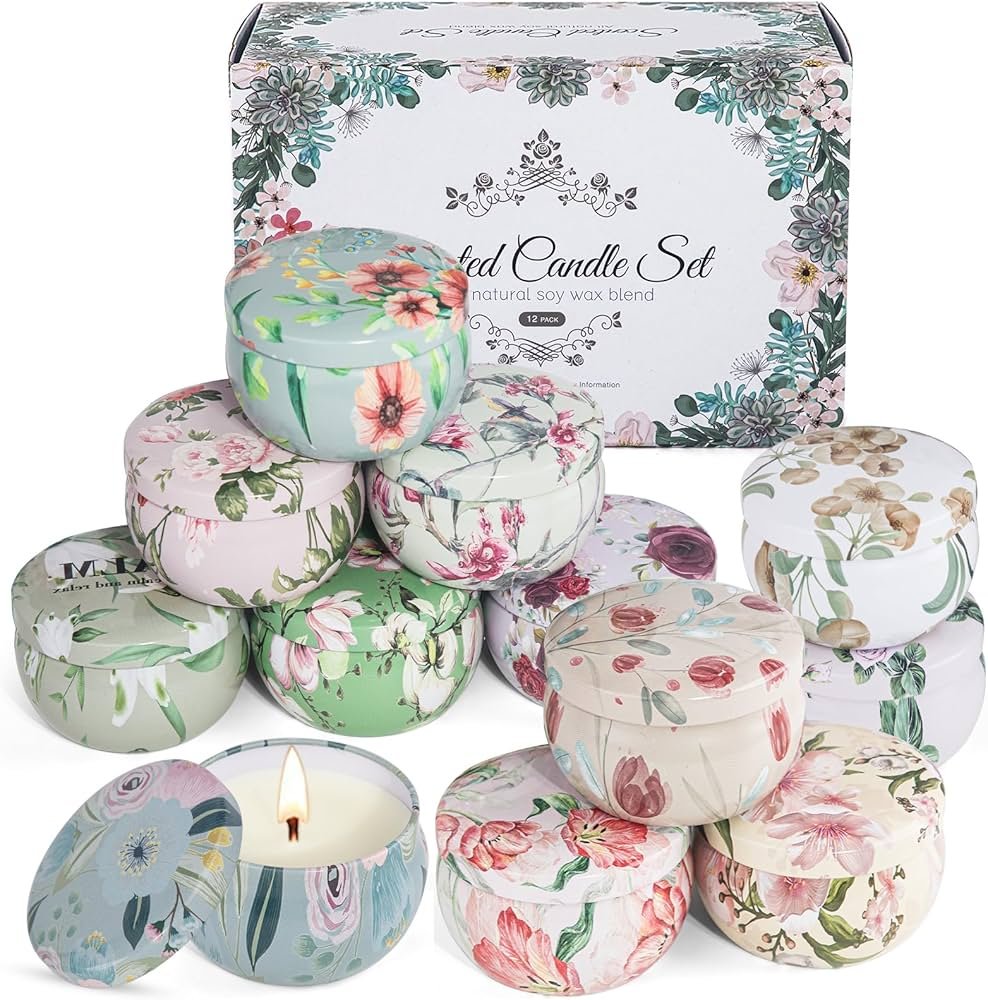 Pack of 12 Scented Candles for Women