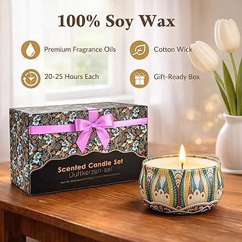 Pack of 12 Scented Candles for Women