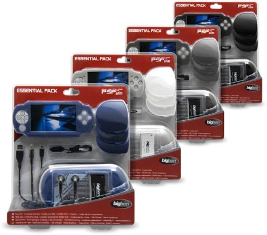 Pack PSP slim - Etui de rangement + écran de protection + 3 boîtes ...