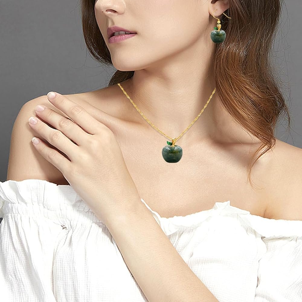 Parure Collier Et Boucles D'oreilles En Pierre Naturelle