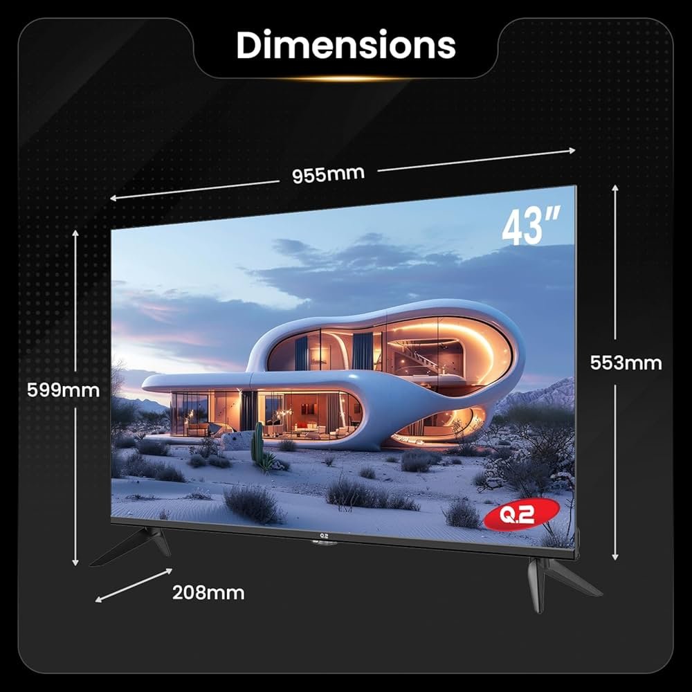 Q.2 Téléviseur Intelligent 43" 4K UHD LED – Smart TV avec webOS ...