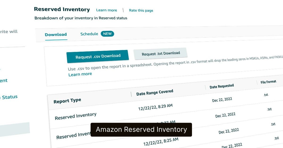 Reserved Inventory report
