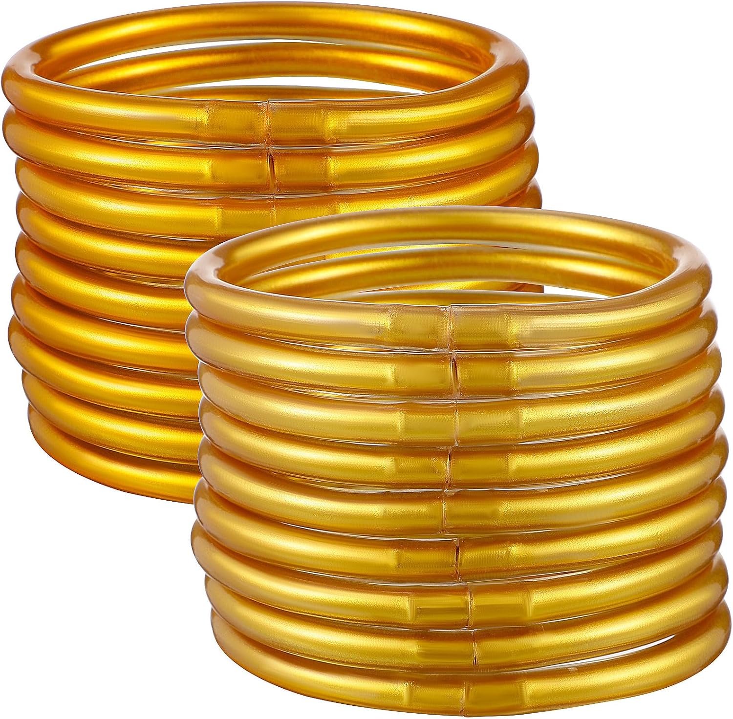ROMISBABA Ensemble de 18 Bracelets Joncs en Silicone Légers et ...