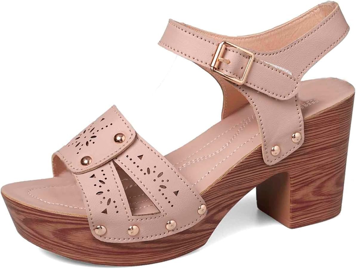 Sandales d'ete- talon compenspour femme avec fond plat antiderapant pour marche et vacances Taill