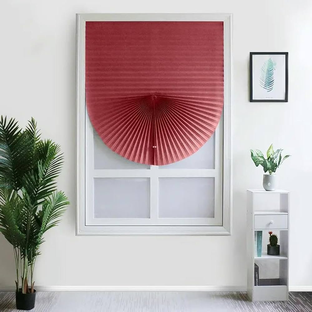 Self-Adhesive Pleated Blinds Curtains Blackout Half Bathroom ...