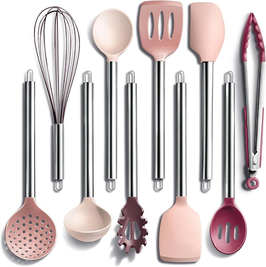 Silicone Kitchen Utensils Cooking Utensils for Nonstick Pans ...