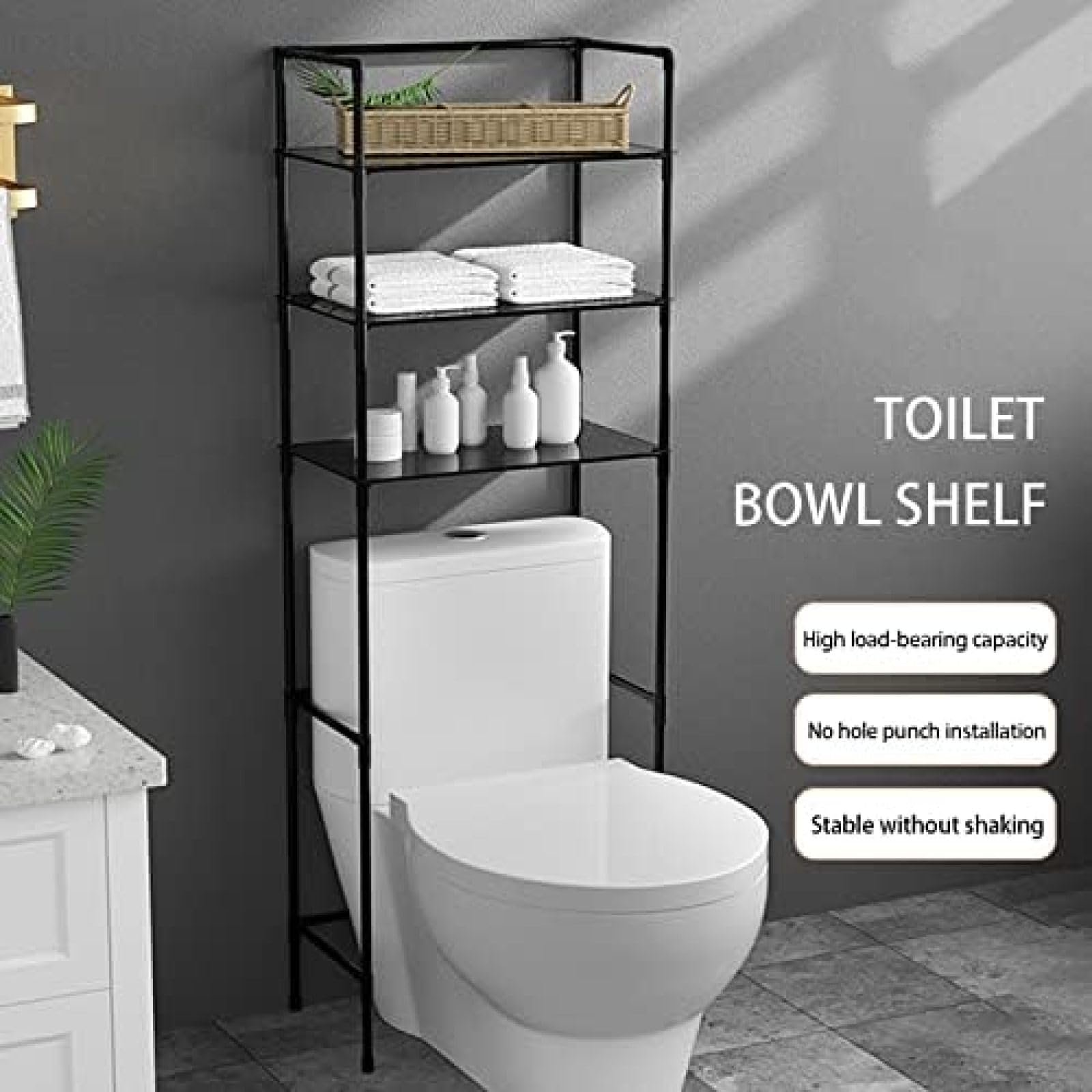 Small Over The Toilet Storage, Bathroom Shelves Over ...