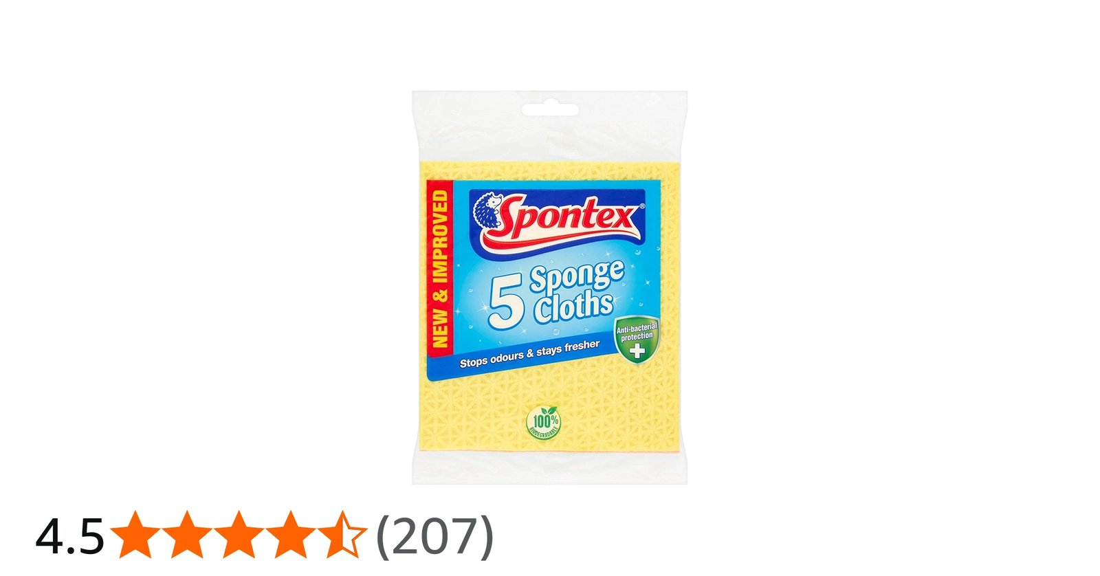 Spontex Sponge Cloth x 5 (Pack of 4, Total 20 Cloths)